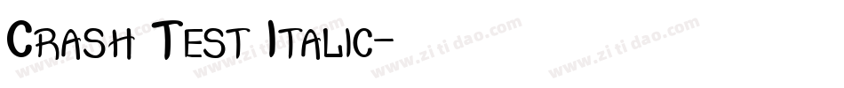 Crash Test Italic字体转换